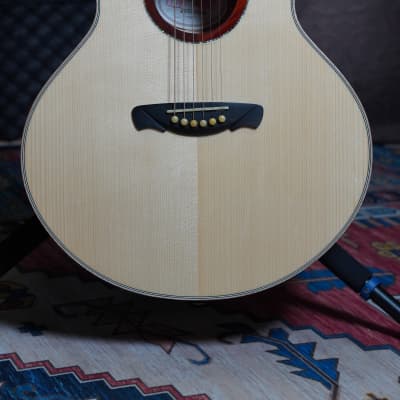 Hsienmo MJC Full Solid Acoustic Guitars Mahogany image 2