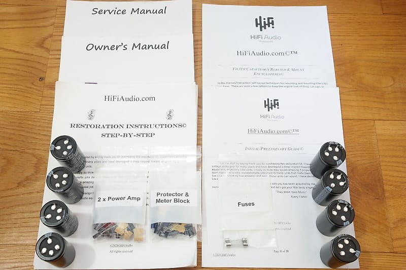 Onkyo M508 restoration kit filter capacitor repair rebuild fix  			