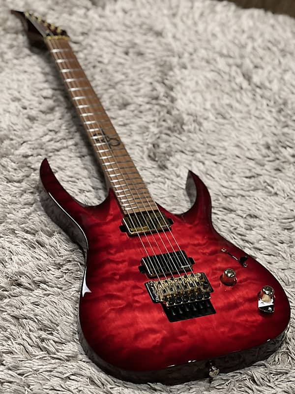 Solar AB1.6AFRQBR in Quilted Blood Red Burst Gloss | Reverb