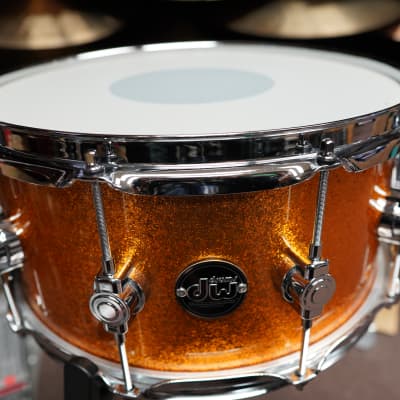 DW USA Performance Series DRP6514SS 6.5" x 14" Pure Maple Snare Drum Gold Sparkle (2023) image 12