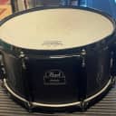 Pearl JJ1365 Joey Jordison Signature 13x6.5" Steel Snare Drum 2010s - Matte Black with Slipknot Logo