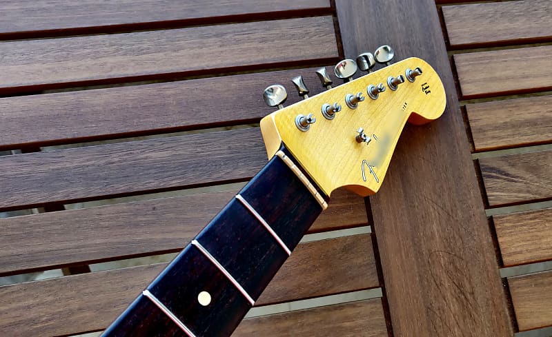 Musikraft Maple/Rosewood Stratocaster Neck Oil Finish 1957 V-Shape, Vintage Compound Radius, SS Frets image 1