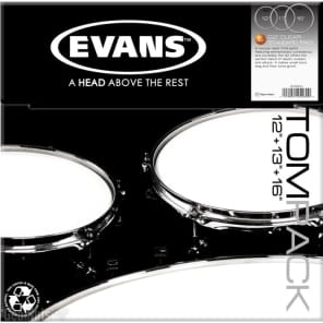 Evans G2 Clear 3-piece Tom Pack - 12/13/16 inch image 2