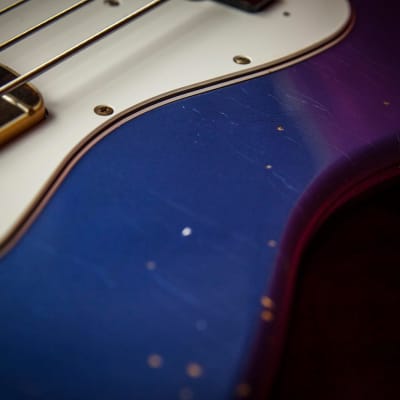 Fender Japan '75 Reissue Jazz Bass Relic, Amparo Blue Nitro image 9