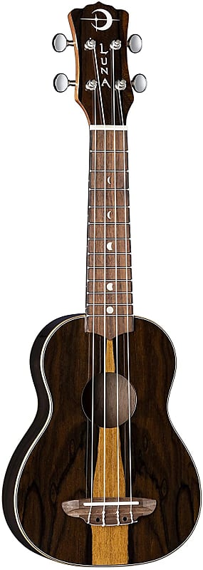 Luna Guitars Ziricote, 4-String Soprano Ukulele with Gigbag (UKE