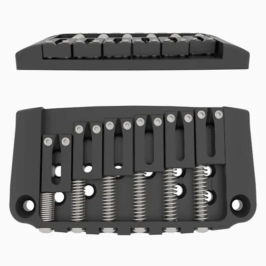 Genuine Hipshot Ibanez Gibraltar replacement Bridge 6 String Black 4IBG06B