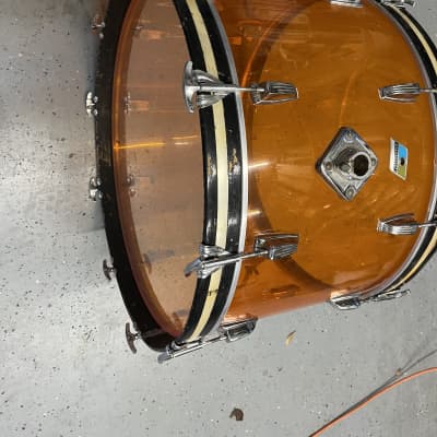 Ludwig 24” Amber Vistalite Bass Drum image 7