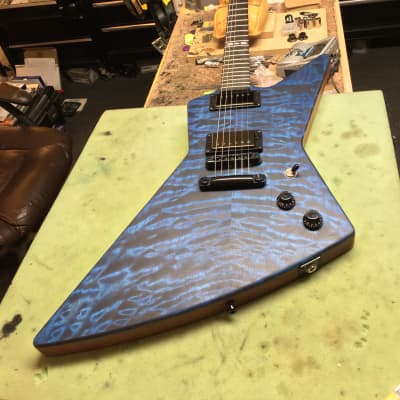 Black Diamond Custom Shop Xpro Sea blue guitar w/case Hand rubbed oil finish image 3