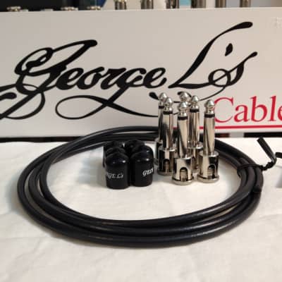 George L's 155 Guitar Pedal Cable Kit .155 Black / Black / Nickel - 6/6/6 image 1