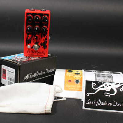 EarthQuaker Devices Afterneath Otherworldly Reverberation Machine V3 Limited Edition 2020 - Present - Candy Apple Red / Black Print image 1
