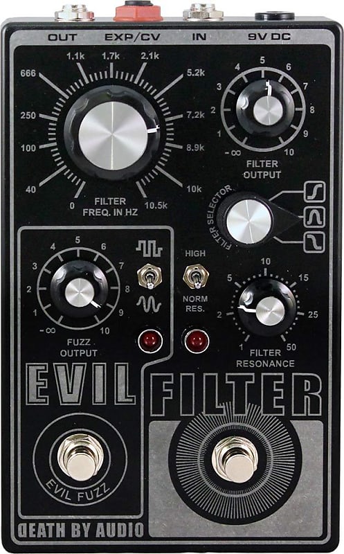 New Death By Audio Evil Filter Fuzz Guitar Effects Pedal w New Death By Audio Evil Filter Fuzz Guitar Effects Pedal w