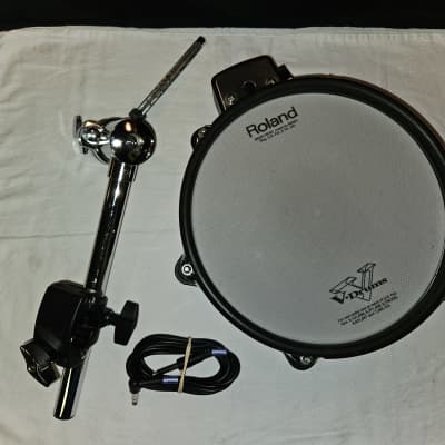 Roland PDX-100 V-Drum 10" Dual-Trigger Mesh Pad w/ MDH-25 Rack Mount Clamp and Cable (2) image 1