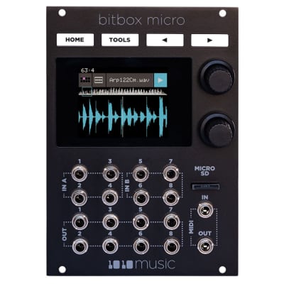 1010music Bitbox Micro Eurorack Compact Sampler with Touchscreen - Black image 1