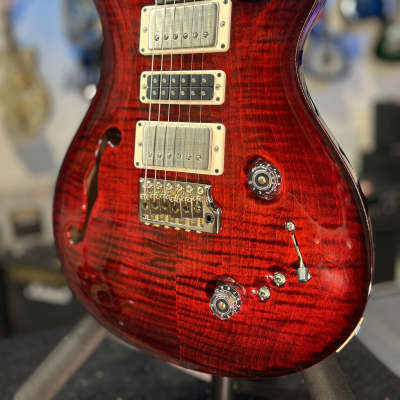 PRS Special Semi-Hollow Electric Guitar, Custom Color - Fire Red Wrap Burst w/ Case, Signature Dlr, Get Plekd 297 image 3