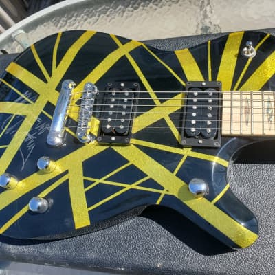 GMP Roxie USA EVH Tribute Van Halen Bumblebee sparkle, Gibson strings image 8