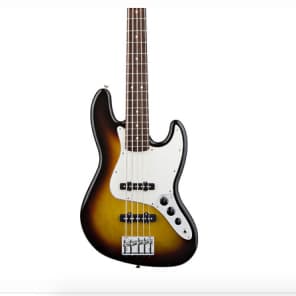 Fender Standard Jazz Electric Bass V 5-string Brown Sunburst, Brand New image 1