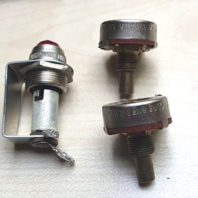 1966 Fender Potentiometers & Pilot Light Assembly /Vintage CBS Blackface CTS Stackpole Drake/ image 3