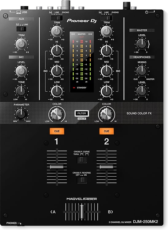 Pioneer DJ DJM-250MK2 2-channel DJ Mixer image 1