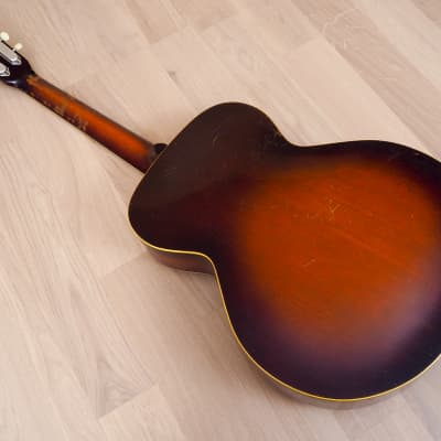 1940s Regal Vintage Archtop Acoustic Guitar, Spruce & Mahogany, USA-Made w/ Case image 12