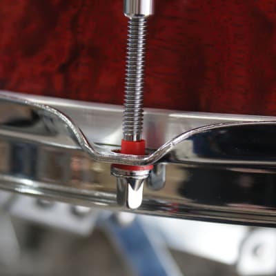 651 Drums Red Waterfall Bubinga 6.5x14" Snare image 3