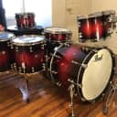 Pearl Reference pure 2015 Black red fade 7 piece kit and custom enduro cases