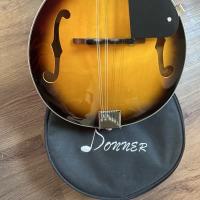 Donner Mandolin A Style 90’s - Mahogany Sunburst DML-1 with Gig Bag and Extra Strings image 14