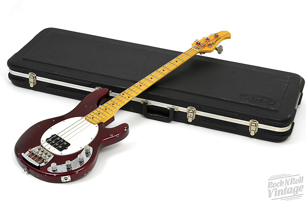 1985 Music Man Stingray Bass Burgundy Metallic | Reverb
