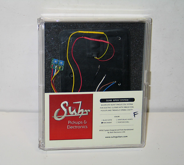 Suhr BPSSC Backplate Silent Single Coil Noise Elimination System Fender Strat Guitar Rear Trem Cover