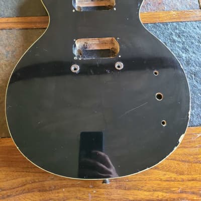 No Name Gibson/Epiphone-style Les Paul single-cut body 1990s - black image 2
