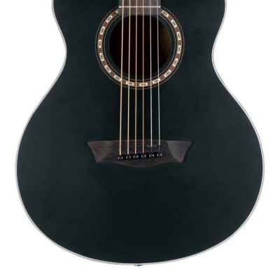 Washburn Apprentice AGM5BMK G-Mini 5 Acoustic Guitar Matte Black w/ Gig Bag image 2
