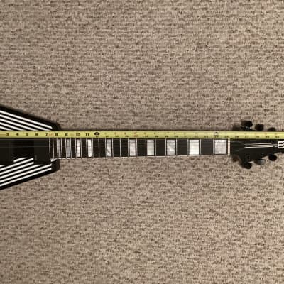 Wylde Audio Viking V Electric Guitar Black/White Striped