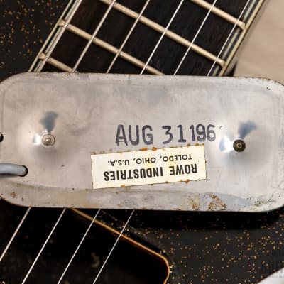 1962 Silvertone Stratotone Jupiter 1423 Vintage Guitar by Harmony USA w/ DeArmond Gold Foils, Case image 18