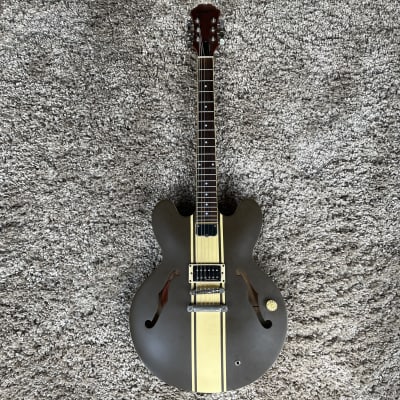 Tom Delonge ES-333 Gibson Copy Matte Black Blink-182 | Reverb UK