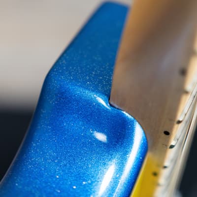 Kramer Baretta "Hot Rod" Electric Guitar  - Blue Sparkle Flames (9014-BO) image 15