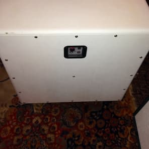 4x12 Splawn guitar speaker cab cabinet with Small Block speakers in custom white image 4