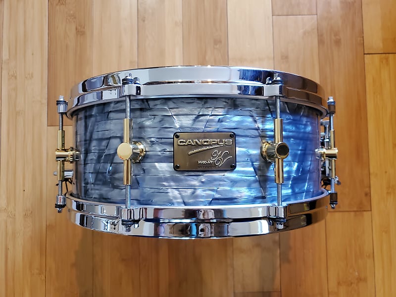 Snares - Canopus Drums 5.5x14 Neo Vintage NV60-M1 Snare Drum (Sky Blue  Pearl)