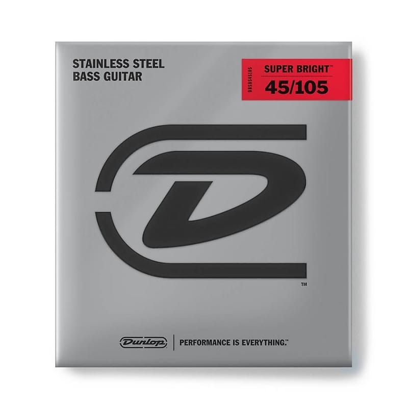Dunlop Dbsbs45105 Super Bright Stainless Steel, Medium Set/4 image 1