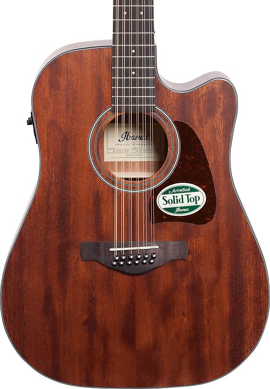 Ibanez AW5412CE Artwood 12-String Acoustic-Electric Guitar, Open Pore Natural image 1