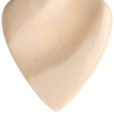 W4M Bone Luxury Guitar Pick - Std Shape - Right Hand - Dimple Thumb - Groove Index image 2