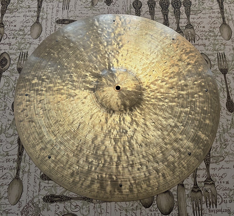 Craig Lauritsen 22” Ride Cymbal 2199g Rivets Cymbal Utopia Reverb UK