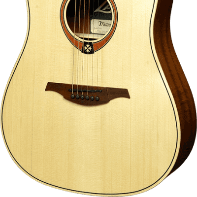 Lag T70D Tramontane 70 Dreadnought Cutaway Tropical Khaya Neck 6-String Acoustic Guitar image 3