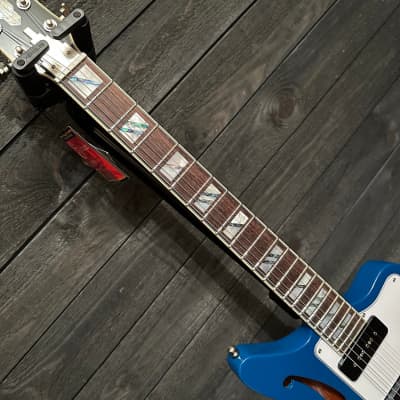 D'Angelico Deluxe Bedford SH Limited-Edition Prototype Semi-Hollow Electric Guitar Sapphire image 7