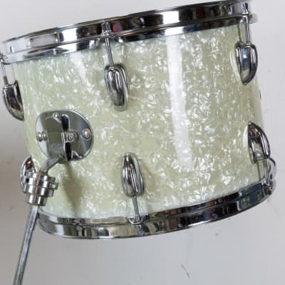 1960s Rogers 14x20 9x13 and 16x16 White Marine Pearl Drum Set image 7