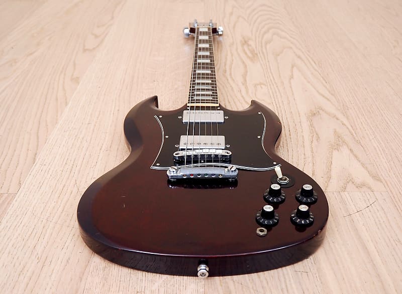 1973 Greco SG-600 Vintage Electric Guitar Cherry Set Neck Japan w/ Gigbag