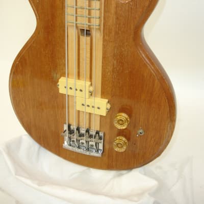 70's Vintage S. D. Curlee 4-String Bass Guitar, Natural w/ Case image 4