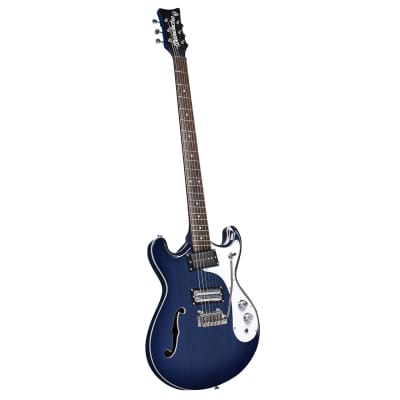 Danelectro 66BT Baritone Guitar (Blue) image 2