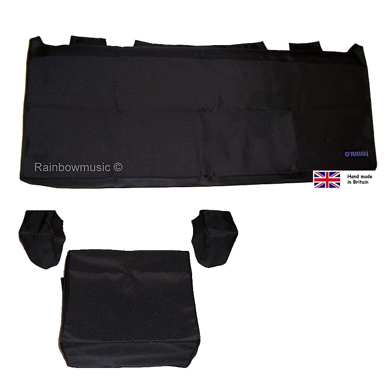 Deluxe Dust Cover Set For Yamaha Tyros 3, 4, 5  ( 61 Key ) Black image 1