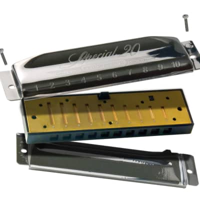 Hohner 560PBX-F# Progressive Special 20 Key of  F Sharp / G Flat Boxed Package Harmonica image 3