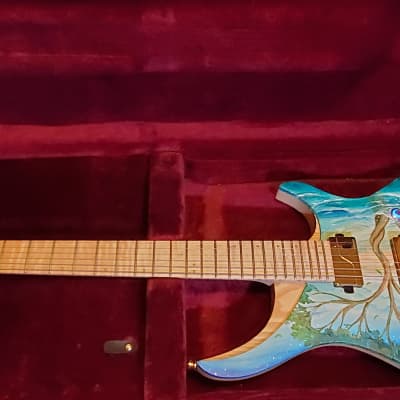 NK Headless Electric Guitar 2019 Custom Hand Painted image 3