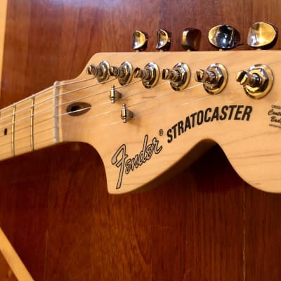 DISPLAY MODEL- Fender American Performer Stratocaster, Satin Lake Placid Blue Maple Neck, w/ Fender padded Gig Bag Case image 9